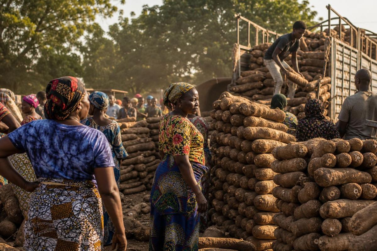 Yam market in Benue